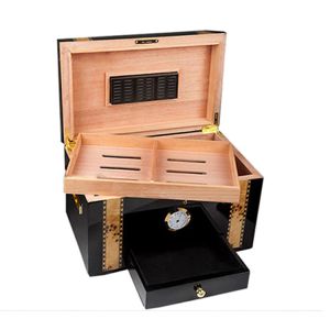 Custom Laser Engraved Humidor Cigar Box Professional With Cedar Lining