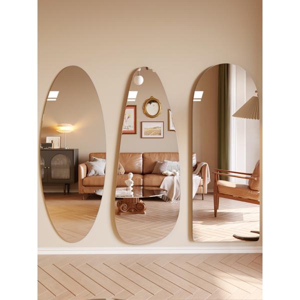 Irregular Frameless Full Length Mirror For Home Bathroom Living Room
