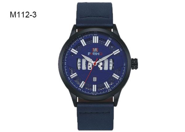 Men's Quartz Watch Water Proof  PU Leather Strap Hot Sale Wrist Watch M112