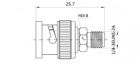 50 Ohm BNC to SMA Adapter with DC-6GHz Frequency and Low VSWR ≤1.25 for Stable Signal Transmission