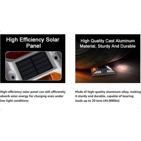 Waterproof Aluminum 6 LED Solar Stud Outdoor Driveway Road Stud Lamp