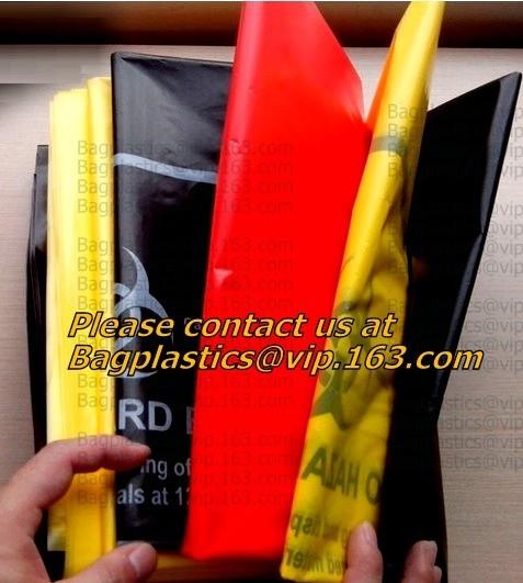 Plastic Bags, Biohazard Bags, Red Biohazard Waste Bags, Medical Waste Bag, Infectious Bags, Securely Contain Hazardous