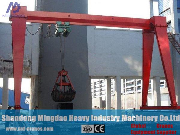 Double Girder Gantry Crane with 20/5 ton Grab Bucket , Grab Gantgry Crane for Sale from China