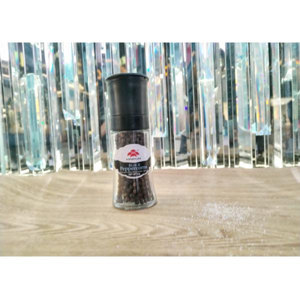 Reusable Glass Bottle Salt And Pepper Mill Plastic Grinders With Ceramic Core