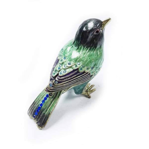 Animal Bird Trinket Box Animal Jewelry Box Blue Bird Metal trinket box