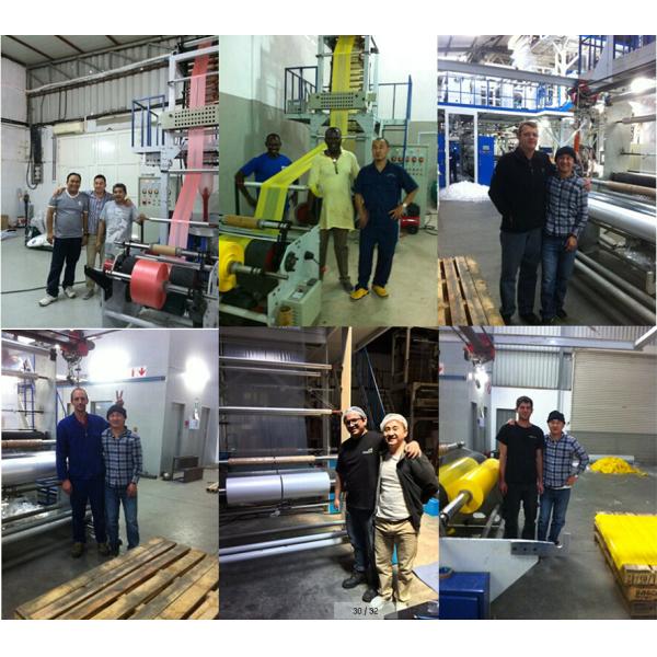 Output 65 kg/h PE Plastic blown film equipment With Auto Winder