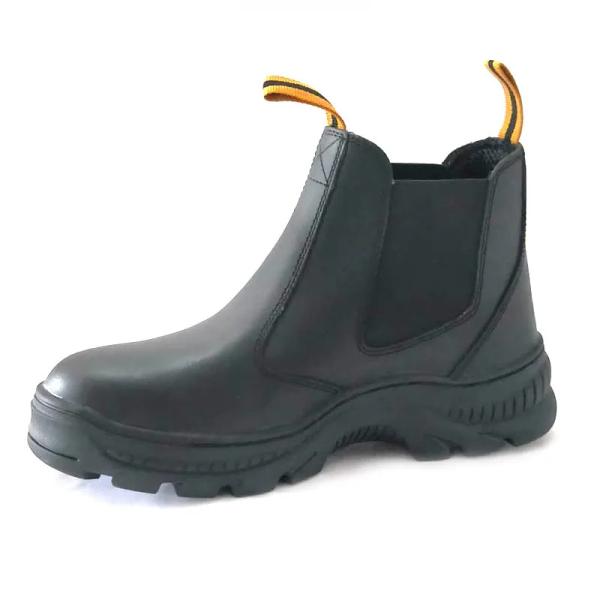 Waterproof Oil Resistant Work Boots , Black Chelsea Steel Toe Work Boots