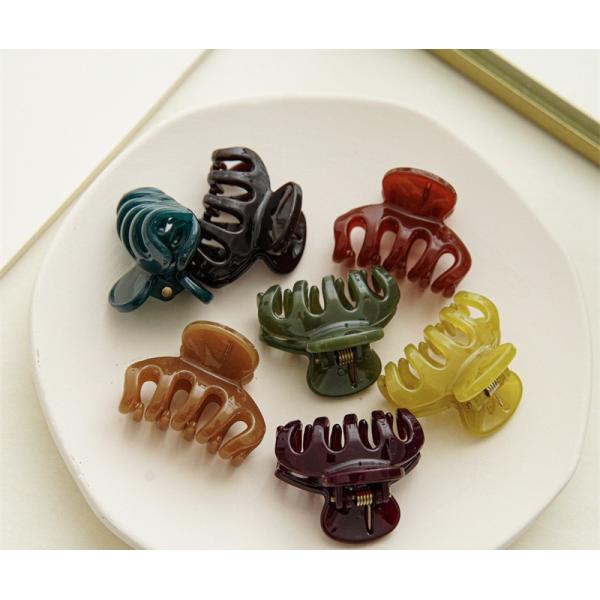 Jelly color acrylic girls trumpet clip accessories temperament fringe clip shark clip hair clip female hair clip