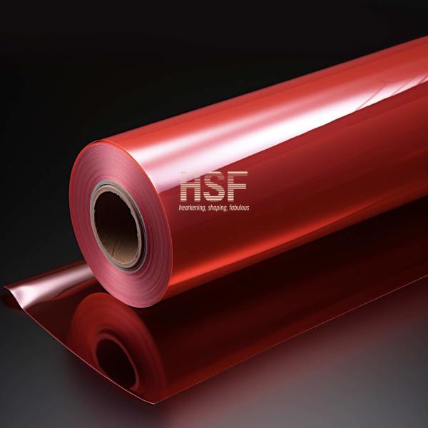 Translucent Red PET Fluorosilicone Coated Release Film 30um