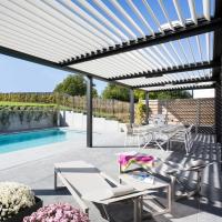 Telhado de luvas para o exterior Pergola Gazebo de alumínio motorizado Telhado de luvas Bioclimático Telhado jardim moderno