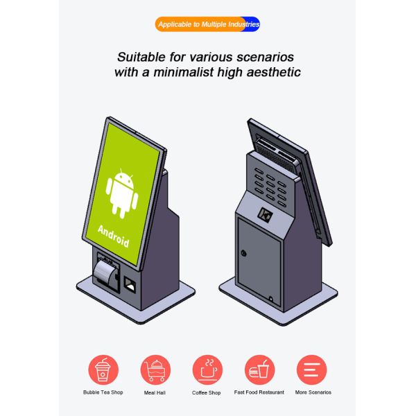 21.5 Inch Full HD Touch Screen Desktop Android Restaurant Tablet Ordering Self Service Payment Kiosk Cash Register