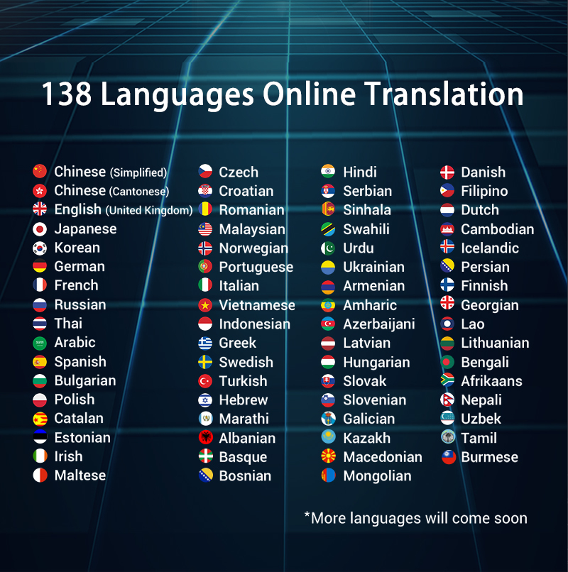 Multi Languages 4G Simcard Translator Online / Offline Two Way Voice Translator For Study Travel