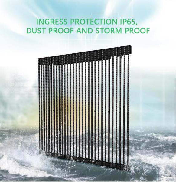 Clothing Store P10.42 Transparent LED Curtain 1920x1080 Super Light Cabinet