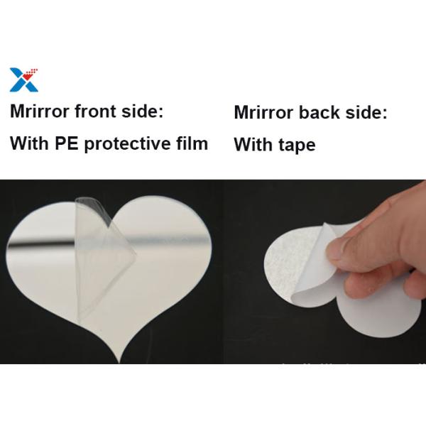 Folha de acrílico espelhado prateado flexível de 12