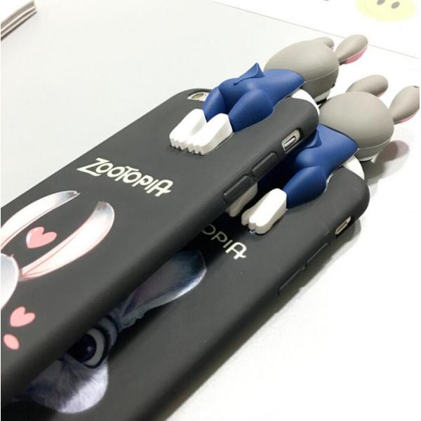 Cool Judy Rabbit Silicone Phone Cover With 3D Soft PVC Judy Charm Decoration, 2017 Best Seller