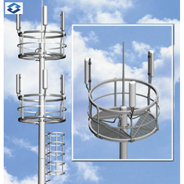 Стальные материальные monopole mm толщины башни 6 до 28 радиосвязей Q345