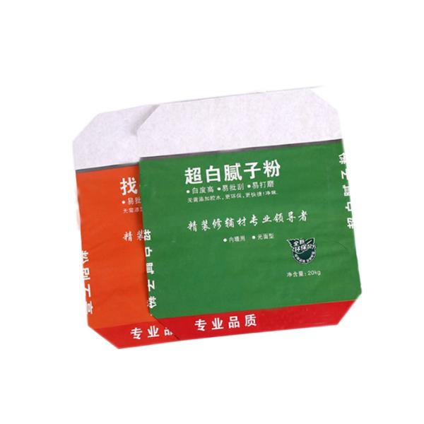 25kg 3 posent la valve blanche de papier d'emballage mettent en sac les sacs de empaquetage