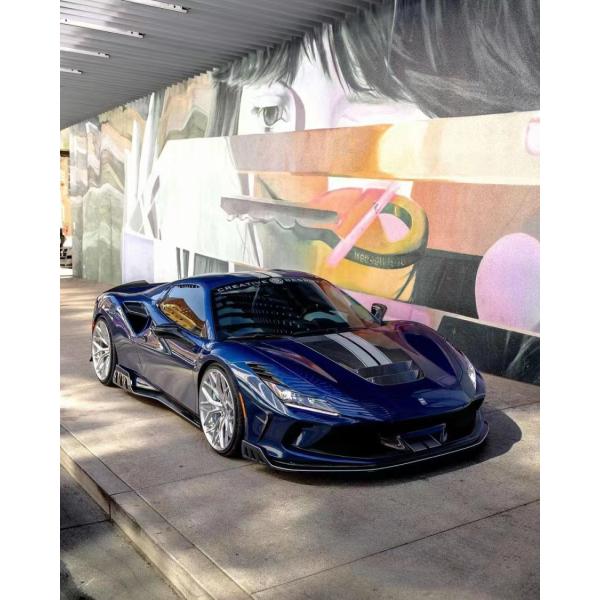 240 X 80 X 50mm Ferrari Body Kit KEYV Style Front Splitter Diffuser Carbon Fiber