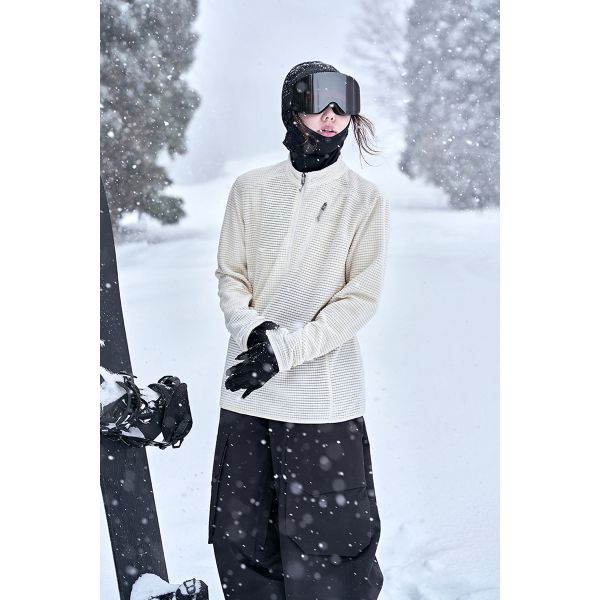 Custom OEM Plaid Polar Fleece Ski Mid Layer Couple Jacket Windbreaker Inner Liner
