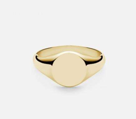 18K Gold Plated Customized Engrave Signet 925 Sterling Silver Unisex Fine Jewelry Rings