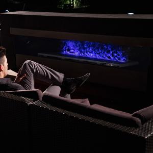 63'' 1600mm Water Vapor Electric Fireplace 3D Smoke Simulation Fire