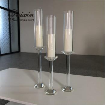 Prateado Preto 3 peças porta-velas Conjunto Central Cristal Velasco 20cm