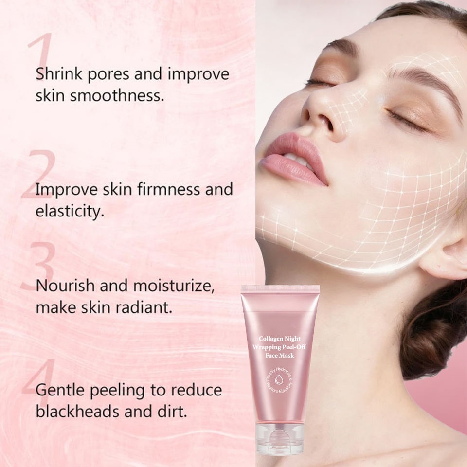 OEM ODM brand customized collagen overnight package peeling Korean version peeling facial mask skin care luminous firming facial mask