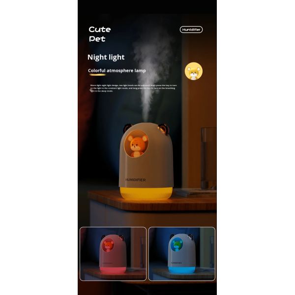 300ml Capacity Ultrasonic Nano Fine Mist Spray Humidifier USB Powered For Home Office