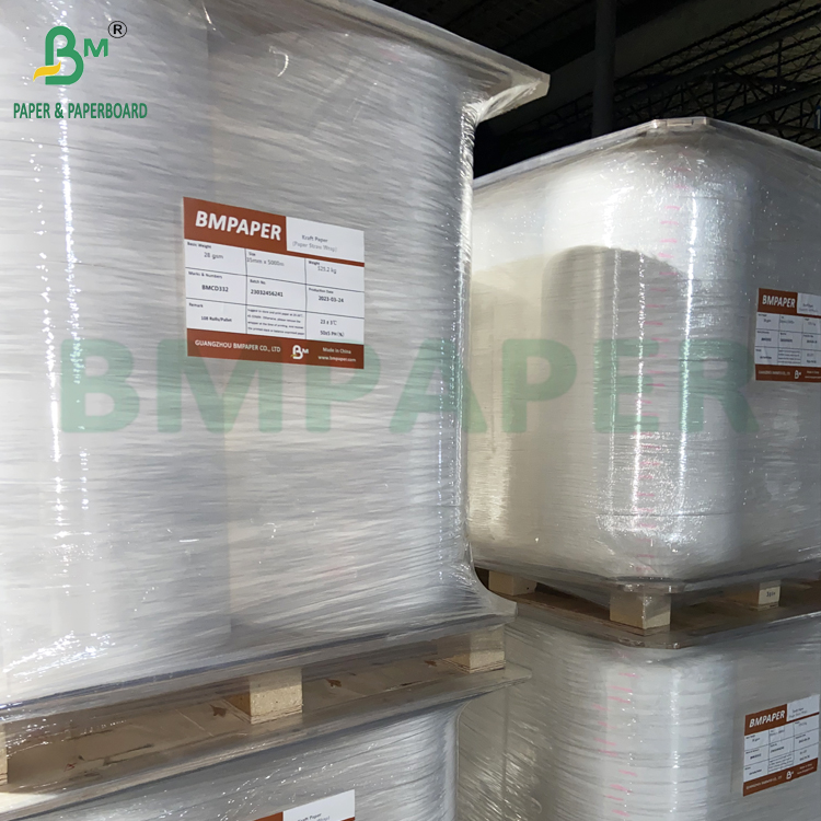 White 24g 28g Straw Wrap Paper For Packaging Straws Food safe Белая 24g 28g бумажная упаковка для упаковки