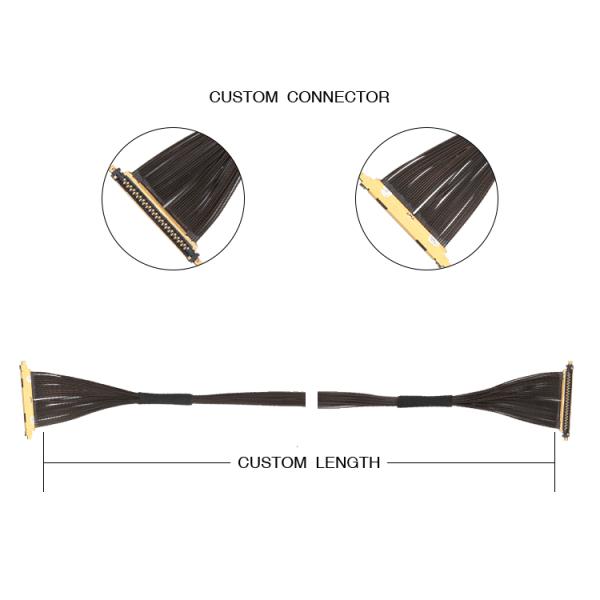 40P UL11130 46AWG Собрание микрокоаксиальных кабелей 20531-040t-02 IDC Формирование OEM/ODM