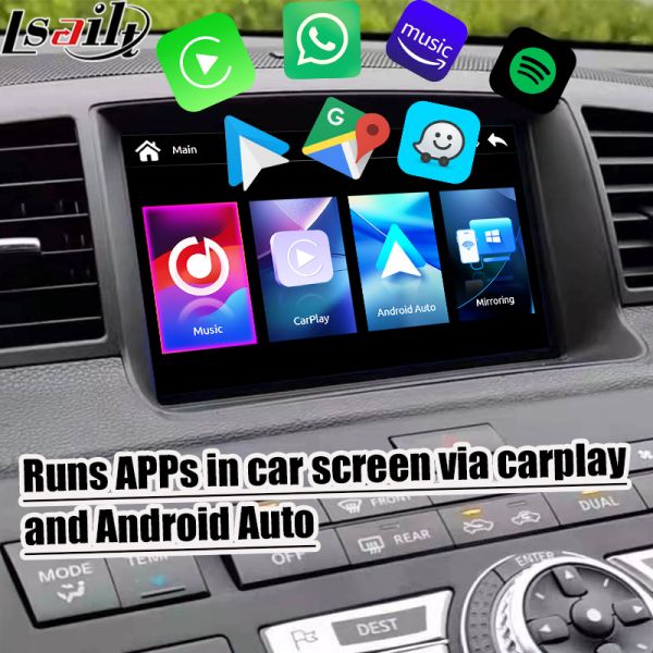 Lsailt 8 Inches CarPlay Screen for Nissan Fuga (Y50)Infiniti 350GT 2005-2008 Android Auto, Mirroring, HD Touch DisPlay