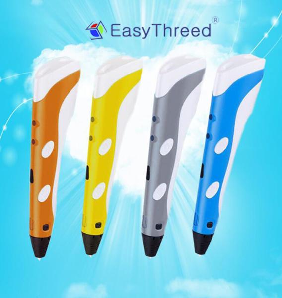 Easthreed Small Professional 3D Printing Pen , Yellow / Blue / Pink 3D Pen For Children