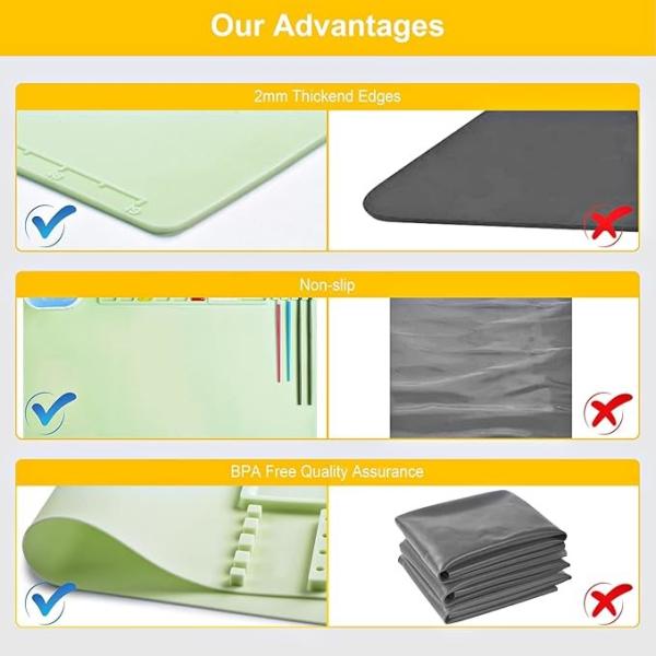 OEM Food Grade Art Painting Tools Silicone Craft Mat With Cup For Kids Student