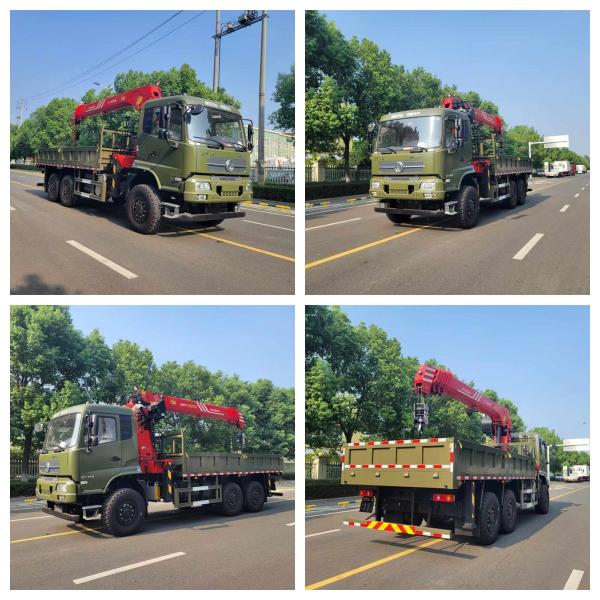 Китайский Dongfeng 6WD 6X6 грузовик крена с XCMG 8 тонн 10 тонн Крена для военного использования