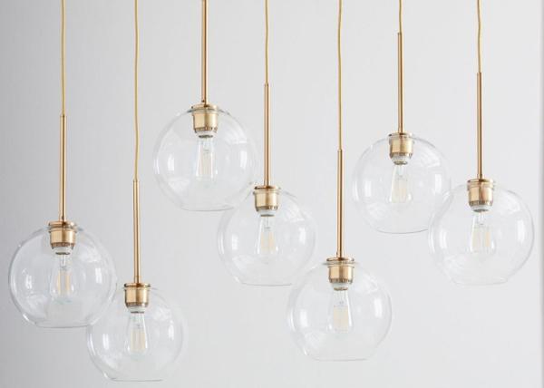 LED Modern Diameter 20 / 25 / 30CM Glass Pendant Lamp For Bar