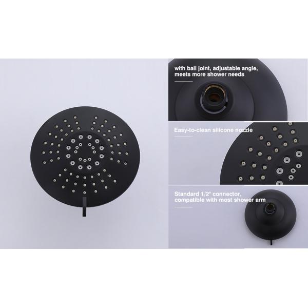 Matte Black Rotatable Zinc Shower Head Spout Tub And Shower Trim Kit With Valve