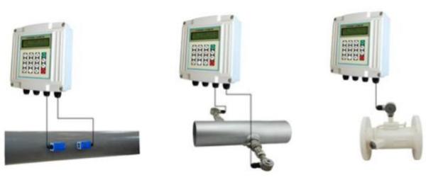Wall-mounted LCD liquid oil DN15~6000 pipeline ultrasonic flow meter