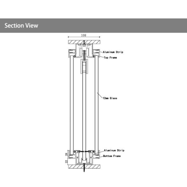 Двойная стеклянная перегородка без рамы Сдвижная стена Двойная стеклянная сдвижная акустическая карманная дверь