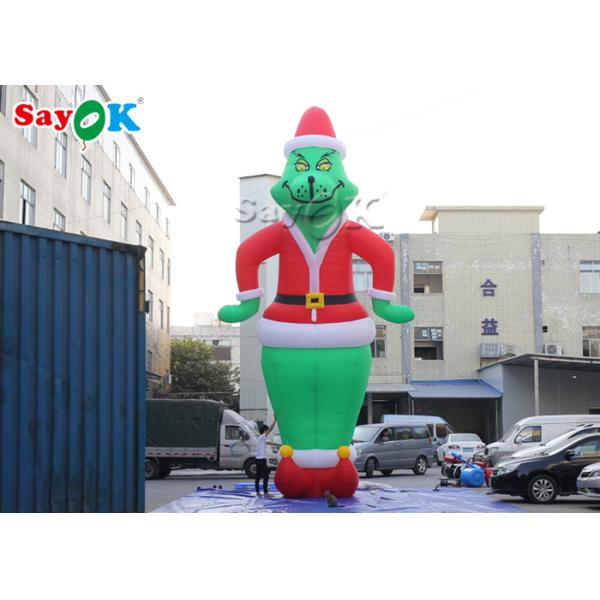 Green Hair Clown Inflatable Cartoon Characters For Advertising Double Sewing