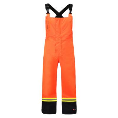 O trabalho unisex de HIVIS veste macacões reflexivos do babador EN343 para no mar