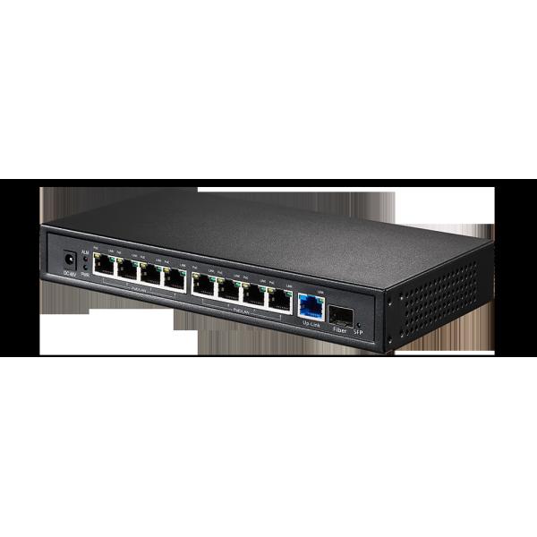 8-Port Gigabit Un-Management PoE Switch 802.3at 48V Standard With +1*Gigabit Up-Link Port +1*Gigabit SFP Port