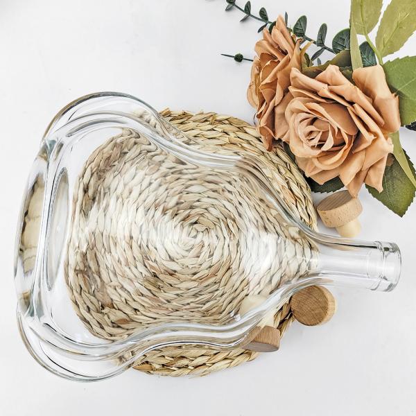 Бутылка из стекла 1000 мл в форме тыквы для спиртных напитков бренди с прозрачным и уникальным дизайном