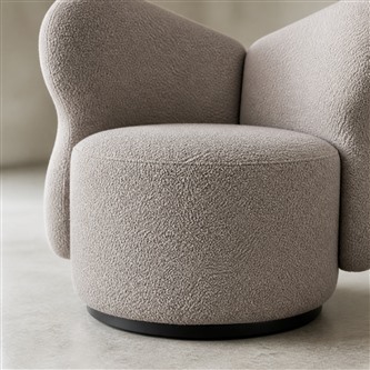 Sculptural Modern 1-Seater Upholstered Swivel Chair TR-H004