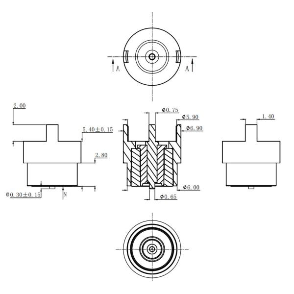 1A Magnetic Cable Connector USB Charging Round Magnetic Charging Cable For Electronic Locks