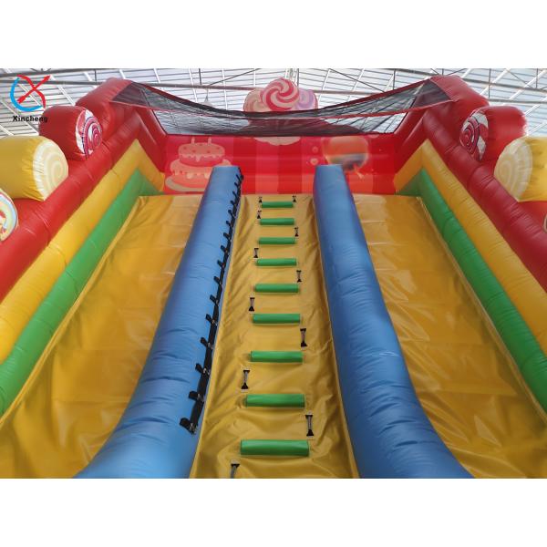 Customized Inflatable Slides Coloruful Candy Inflatable Double Slides Castle