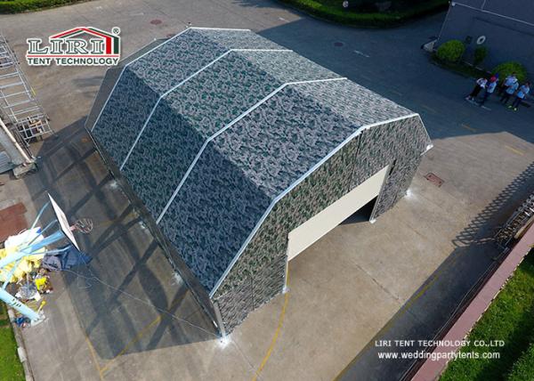 Hangar Relocatable 25 x dos aviões da cor da camuflagem parede 50 dura lateral COM alumínio e PVC