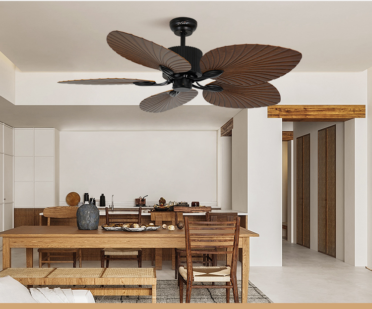 ceiling fan Низкий уровень шума декоративный тропический большой воздушный поток энергосберегающий 5 лепестков потолочный вентилятор