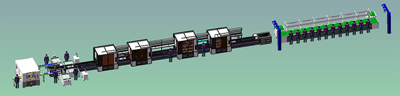 Fully Automatic Lithium Ion Battery Pack Assembly Line For Energy Storage System