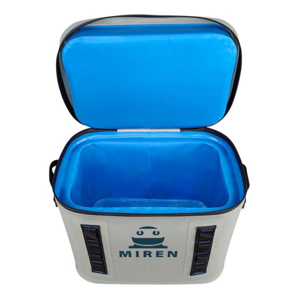 Light Gray 30 Can Soft Sided Cooler Waterproof For Camping Picnic OEM ODM