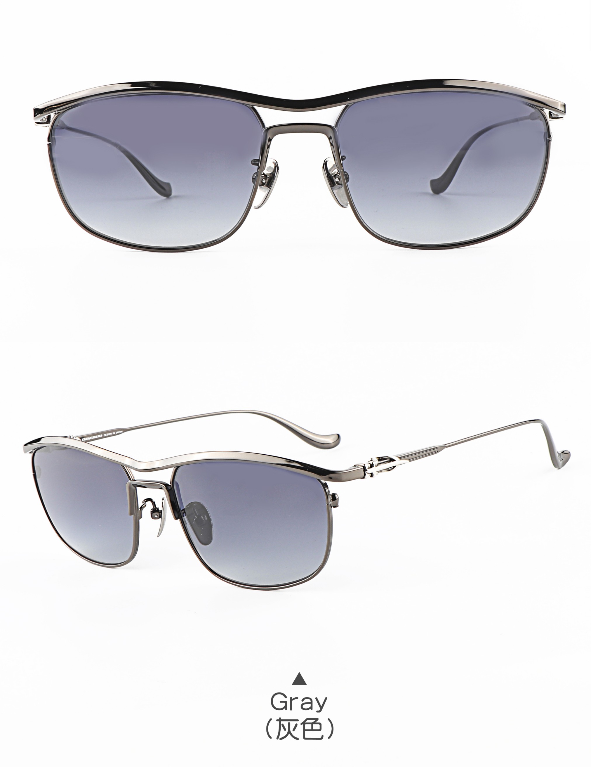 Korean Elegant Street Unisex Titan Slim Pilot Sun Glasses Original Men Women Casual Reading Wholesale Sunglasses China Side logo